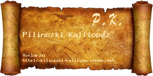 Pilinszki Kalliopé névjegykártya